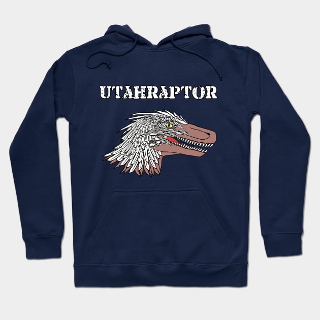 Utahraptor Head Hoodie by SPACE ART & NATURE SHIRTS 